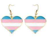 Trans Heart Earrings